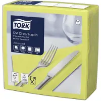 Tork 477910 soft dinnerservet advanced limoen 39x39 cm 3-laags 1200 stuks (477910)