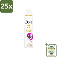 Dove 25 x - Deospray - Acai Bes & Waterlelie - 150 ml - Grootverpakking - Acai Bes & Waterlelie Deospray - Deospray Oksels - Deodorant Oksels - Geur Oksels - Transpiratie Bescherming