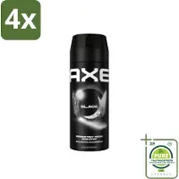 Axe - Deodorant Bodyspray - 48hrs Fresh - Black - Frozen Pear & Cedarwoord - 150 ml - Voordeelverpakking - 4 stuks - deodorant - Deodorant spray