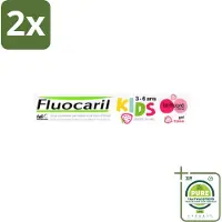 FLUOCARIL Kids - Bi-Fluoride - Tandpasta - Met Aardbeiensmaak - 3 tot 6 jaar - 50 ml - Voordeelverpakking - 2 stuks - Tandpasta voor kinderen - Fluoride tandpasta