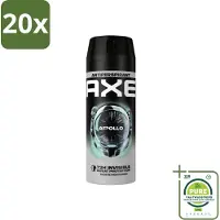 Axe 20 x - Deodorant Spray - 72hrs Anti Sweat - Apollo - 150 ml - Grootverpakking - Anti-transpirant - Deodorant - Apollo - 72 Uur Bescherming - Groen Fruit