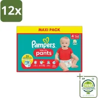 Pampers - Baby-Dry Pants - Luierbroekjes - Maat 4 (9-15 kg) - Extra Droog - 90 Luiers - Voordeelverpakking - 12 stuks - Baby-Dry - Luierbroekjes