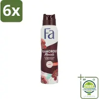 Fa - Glamorous Moments - Deodorant Spray - Zwarte Orchidee - 150 ml - Voordeelverpakking - 6 stuks - Deodorant - Zwarte Orchidee