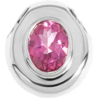 Cavill - Zilveren Halsketting - 925 Sterling Zilver met Platina - 2,245 ct Roze Braziliaanse Topaas Ovaal - Elegant MONOSONO Hanger