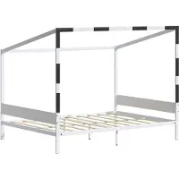 VitaliSpa Kinderbed Goal, Wit/Zwart, 140x200