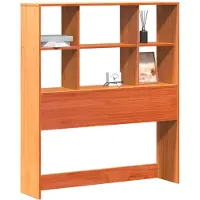 vidaXL Hoofdbord met opbergruimte 100 cm massief grenenhout wasbruin