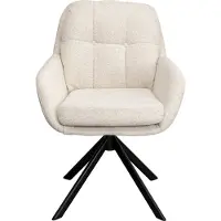 Kare design Draaistoel met armleuningen Molly creme