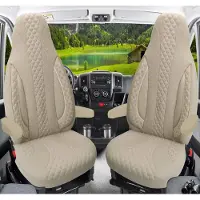 BREMER SITZBEZÜGE Premium Camper stoelhoezen voor Knaus WPL405 in Beige (2 losse stoelen)