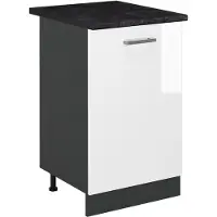 Vicco Keukenonderkast R-Line Wit Hoogglans/Antraciet 50 cm antraciet werkblad, Model 70292