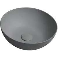 Sapho Formigo betonnen opbouwwastafel Ø39cm mat grijs