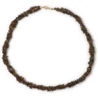 Cavill - 925 Sterling Zilver Verguld - 18,20 ct Fancy Granaat Kraalketting - Luxe Elegante Dames Halsketting - Tanzanische Edelsteenkleur