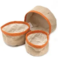 AW Gifts Set of 3 Natural Jute Baskets - Turmeric