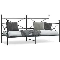 vidaXL Slaapbank zonder matras 75x190 cm staal zwart