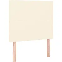 vidaXL Hoofdbord crème 80x5x118/128 cm kunstleer