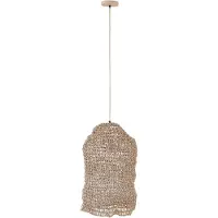 Ptmd Dayo Natural Paper Rope Hanging Lamp Open Long