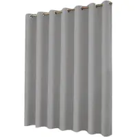 Happiq buiten gordijn - 132 x 213 cm 1 stuk - Waterdicht en weerbestendig met roestvrije ringen - Lichtgrijs 132 x 213 cm