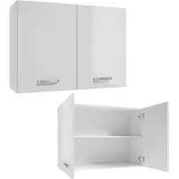 Stamar Wandkast Keuken 80 cm - hoogglans wit - 2 deuren