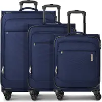 Travelite Priego 4 wielen Kofferset 3-delig blauw