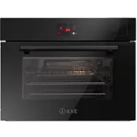 ILVE Compact 45 cm 3 in 1 oven/stoom/magnetron Pro-Plus glas zwart - Inbouw