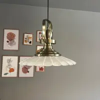Bamyum Risso hanglamp, industriële Modern stijl, Ø34 cm, wit metalen lamp