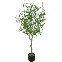 Decovego Kunstolijfboom, Levensechte Uitstraling, Kunstplant, 125 cm, voor Binnengebruik, Onderhoudsvriendelijk & Allergievriendelijk