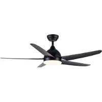 Evolar Smart Plafondventilator met Verlichting en WiFi - 132 cm - Stille Plafondlamp met Ventilator - Dimbaar Warm Wit Licht (LED) - EVO-CF52MB12W