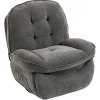 STILVORA Fauteuil 95 x 94 x 104 cm - Handmatig Verstelbaar Met Draaien, Schommelen En Voetensteun - Voor Woonkamer En Slaapkamer - Chenille Lichtgrijs