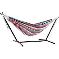 VIVERE Dubbele Hangmat met Standaard - Plumeria