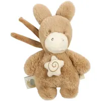 Nattou LouLou Muziekknuffel Ezel - Zachte Knuffel met Muziek - Baby Cadeau - 20 cm - Licht Karamel
