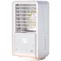 VHV - Luchtkoeler - Ventilatoren - Aircooler - Tafelventilator - Mini airco - Met watervernevelaar - 3 snelheden - Lichtgewicht - Voor bureau en kantoor - 25.5*13.5*13.5cm - Wit