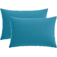 vidaXL Kussensloop 2 st HEERLEN Lichtblauw 50 x 75 cm Polyester