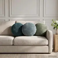 vidaXL Kussensloop 6 st HEERLEN Groen Ø 40 cm Chenille Stof