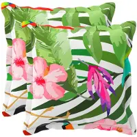 vidaXL Kussensloop 2 st HOUTEN Zwart 45 x 45 cm Polyester