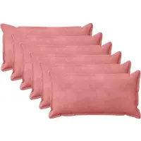 vidaXL Kussen met kussen HOUTEN 6 st Roze fluweel