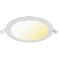 BES LED LED Downlight Inbouwspot - Brinton Thin - 15W 1440lm 120° Bundelhoek - Aanpasbare Lichtkleur 3000K-4000K-6500K - IP40 - Rond - Wit - Ø198mm Buitenmaat - Ø175mm Zaagmaat