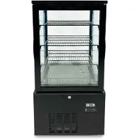 HCB - Professionele Horeca Gebaksvitrine - 130 liter - zwart - 230V - Koelvitrine - 55x51.5x110 cm (DxBxH) - 59 kg - 8816