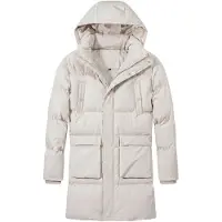Local Fanatic Lange Puffer Jas Heren - Heren Jas Winter - LF3361 - Beige - Maat XXL