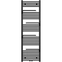 Boss & Wessing BWS Towel Badkamerradiator CV 160x50cm 2300W Mat Zwart Midden-/Zijaansluiting