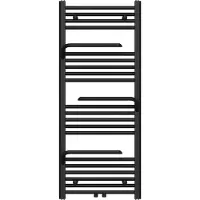 Boss & Wessing BWS Towel Badkamerradiator CV 120x50cm 1700W Mat Zwart Midden-/Zijaansluiting
