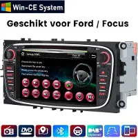 Junsun Wince 6.0 Autoradio met CD DVD Geschikt voor Ford Focus - GPS-Navigatiesysteem - Stuurwielbediening - Bluetooth - 7-inch Touchscreen - 32 GB SD-kaart - FM