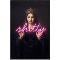 PosterMonkey Poster 20x30 cm - Ironisch - Tekst - Neon - Posters - Kamer decoratie - Wanddecoratie woonkamer - Muurdecoratie slaapkamer