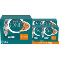 Purina One Adult Cat Food Multipack with Chicken and Green Beans (4 x 24 x 85g)