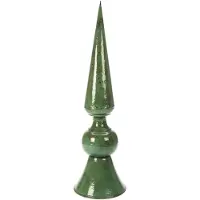 MEA Decoratieve pinakel groen, metaal 16x16x55,5cm