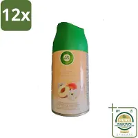 Air Wick - Luchtverfrisser Navulling - Witte Perzik - Automatische Spray - 250 ml - Voordeelverpakking - 12 stuks - Geurverspreiding - Automatische spray