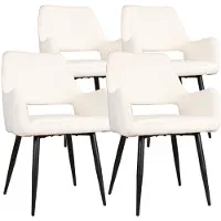 DS4U - Lenon armstoel - Set van 4 - Ivoor - Boucle