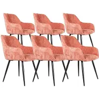 DS4U - Flavio armstoel - Set van 6 - Roze - Stof