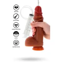 Vuxen Realistische Foreskin Spuitende Dildo 22 cm