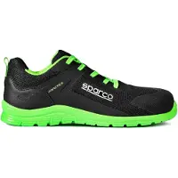 Sparco Practice Rinus Werkschoenen S1PS - Zwart/Fluogroen - Maat 38