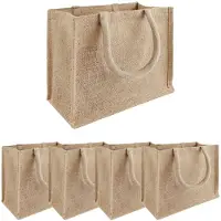 vidaXL Jute Handtassen 5 Naturel 26 x 22 x 14 cm 100% Tossa Jute