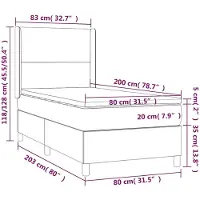 vidaXL Boxspring met matras kunstleer zwart 80x200 cm